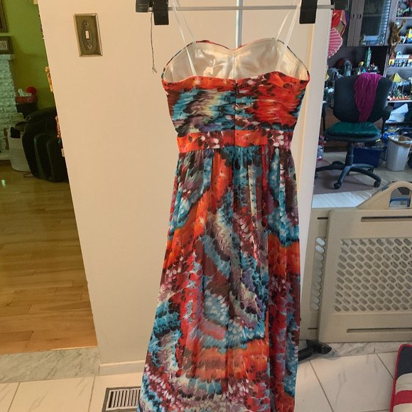 Aidan Mattox Strapless Maxi Dress Size 0 - Picture 3 of 4